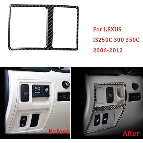 For LEXUS IS250C 300 350C interior trim Carbon Fiber TRC backup box switch box Car Sticker 2006 2007 2008 2009 10 11 2012Styling