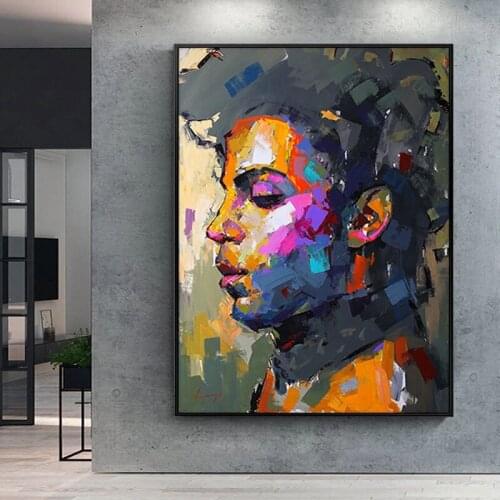 Home Decor hand painted Prince Rogers Nelson Portrait Canvas Oil Painting Posters art Wall Art Pictures Cuadros for Living Room