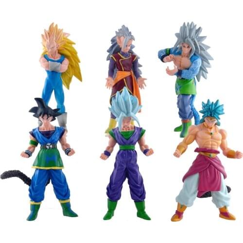 Dragon Ball Z Anime Action Figure Model Kakarotto Figma Oversize 13CM ABS Collection Brinquedo Son Goku Statue Toys For Children