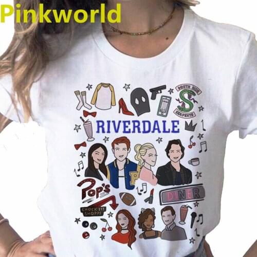 Riverdale South Side Serpents Snake print ladies T-shirt ladie casual basis O-collar white shirt short sleeve T-shirt,Drop Ship