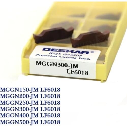 10PCS MGGN150 MGGN200 MGGN250 MGGN300 MGGN400 MGGN500 JM LF6018 DESKAR Carbide Insert Grooving Cutter Tool for Stainless Steel
