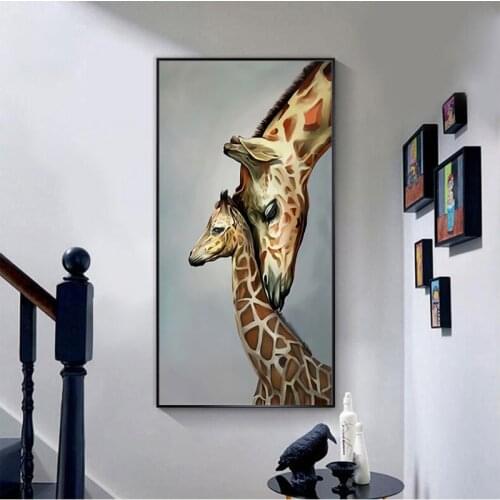 Nordic Animal Art Giraffe Canvas Painting on The Wall Canvas Art Poster and Prints Wall Pictures for Living Room Home Decoration
