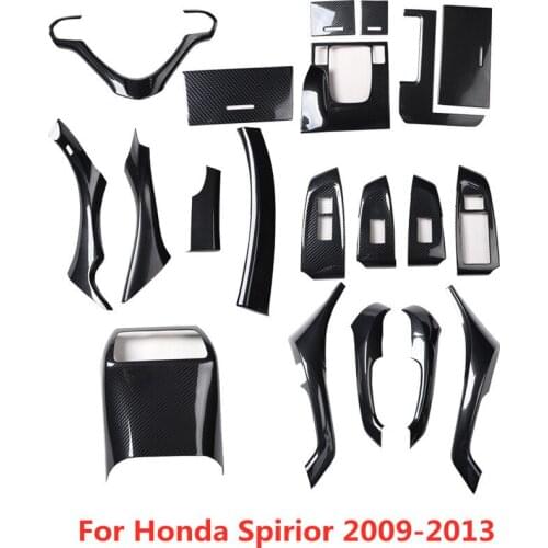 20pcs Set Car Gear Window Control Panel Cover Rearguard Center Dashboard Armrest Moulding Trim for Honda Spirior 2009-2013