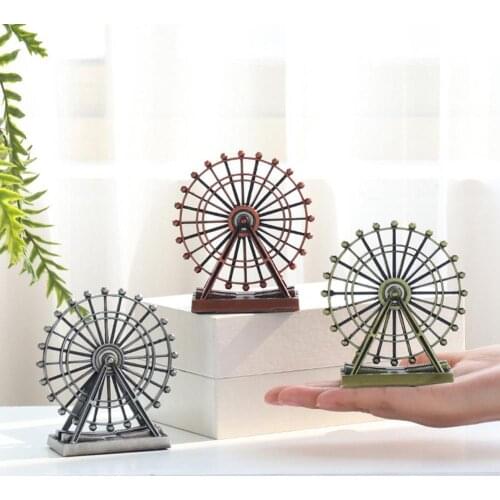 Retro The London Eye Creative Metal Ferris Wheel Ornament Home Desk Decor Gift