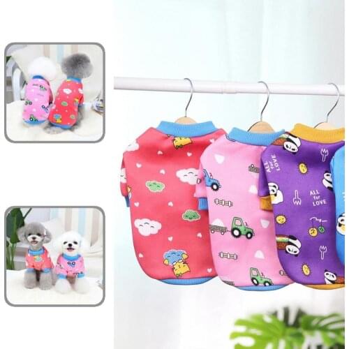 Two-leg Lovely Warm Dogs Short Sleeve Tops Clothing Skin-friendly Pet Costume Adorable for Winter