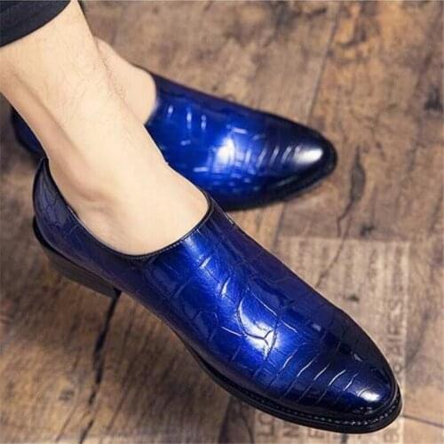 High Quality New Arrival Retro Design Men Classic Business Formal Pointed Toe Shallow Mouth Leather Male Oxford Dress Shoes 2021