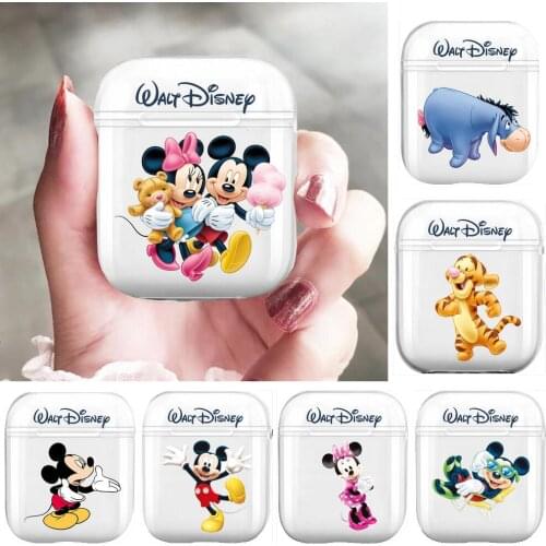 Happy Disney Tigger Mickey Minnie Mouse Soft Silicone Cases For Airpods 1/2 Protective Bluetooth Wireless Earphone Cover For Ai