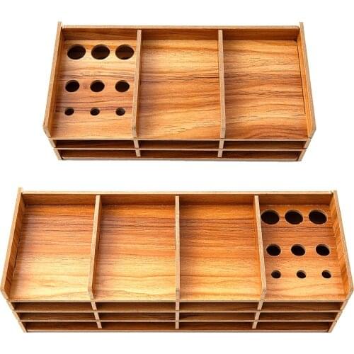 New 15Grids Diy Wood Plate Tray For 5D Diamond Painting Embroidery Tools Storge Plate Point Drill Pen Brush Mosaic Accessories