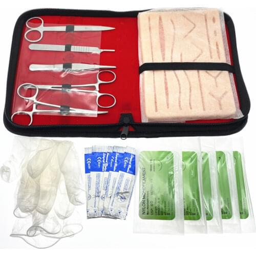 Surgical Suture Training Kit Skin Operate Suture Practice Model Training Pad Needle Scissors Tool Kit Teaching equipment