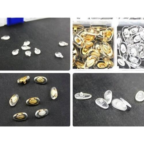 Kit Eyewear Silicone Eyeglass Transparent Glasses Nose Pads Practical Repair Tool Fashion Sunglass Push In Non Slip Screw On