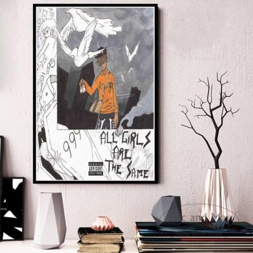 Juice Wrld Rapper Singer Posters And Prints Wall Art Canvas Pictures Painting Hot Retro Style Wall Paintings For Bedrooms Quadro