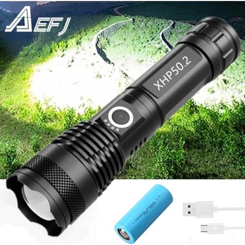 Drop Shipping xhp50.2 most powerful flashlight 5 Modes usb Zoom led torch xhp50 18650 or 26650 battery Best Camping, Outdoor