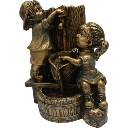 Garden Decorations, Cartoon Figure Shaped Resin Sculpture Decorative Artware Home Decor for Backyard Park