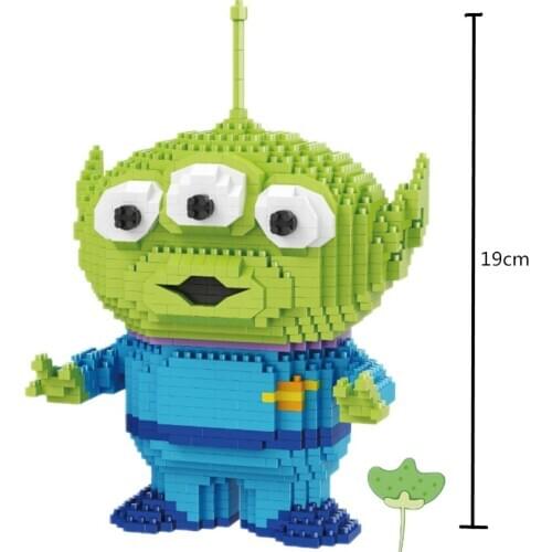 Toy Storyed 4 Alien Woody Building Block Diamond Bricks Buzz Lightyear Rex Bullseye Lotso Hugs Bear Mini Toy Figure For Children