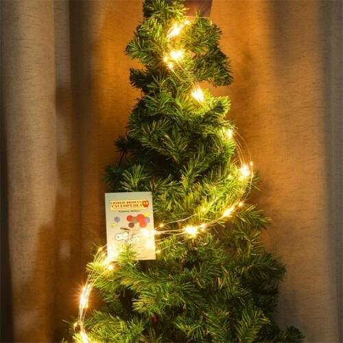 DC 12v 2m 200led Tree vine lamp silver wire led string light super soft flexible strip outdoor decoration Xmas tree garden party