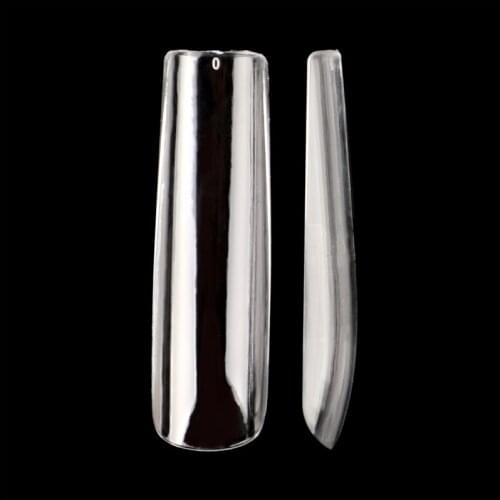 Sybilnail 192pcs False Fingernail Tips XXL Long Square Full Cover Nails Fake Tip DIY Salon Art