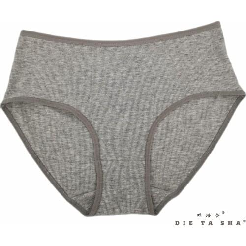 Ladies cotton panties large size striped breathable women briefs mid waist soft underpanties ladys sexy lingerie plus underwear