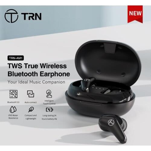TRN AM1 New TWS 1DD 5.0 Bluetooth-compatibl True wireless Double Earphone In-Ear HIFI Earphones for TRN T300 BA15 TA1 KZ S2 MT1