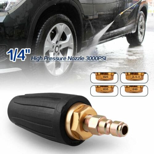 Universal High Pressure Washer Rotating Turbo Nozzle Spray 1/4" Tip 2.5 - 4 GPM 3000PSI For High Pressure Outlet Fitting Rotary