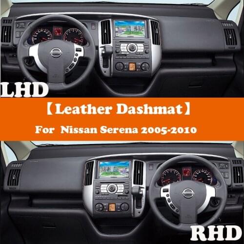 Suede Leather Dashmat Accessories Car-Styling Dashboard Covers Pad Sunshade For Nissan Serena DBA C25 2000CC Type MR20 2005-2010