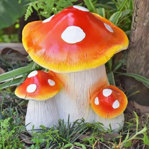 Handmade Mushroom Garden Gardening Supplies For Gifts Statue Resin Ornaments Simulation 1pcs Decoration DIY 11cm Decorate