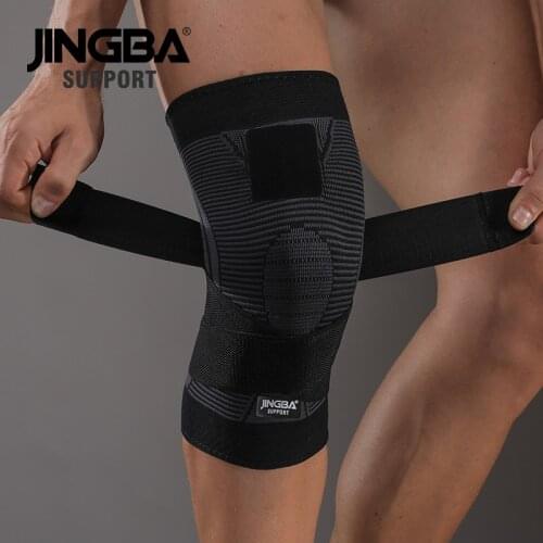 JINGBA SUPPORT 1PC Nylon Compression Knee Brace Sport Basketball Knee Pads Support Knee Joint Protector Rodilleras Drop Shipping