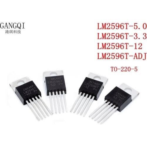 10pcs LM2596T-5.0 TO220-5 LM2596T TO-220 LM2596-5.0 LM2596T-3.3 LM2596-3.3 LM2596T-12 LM2596-12 LM2596T-ADJ LM2596-ADJ LM2596T-5