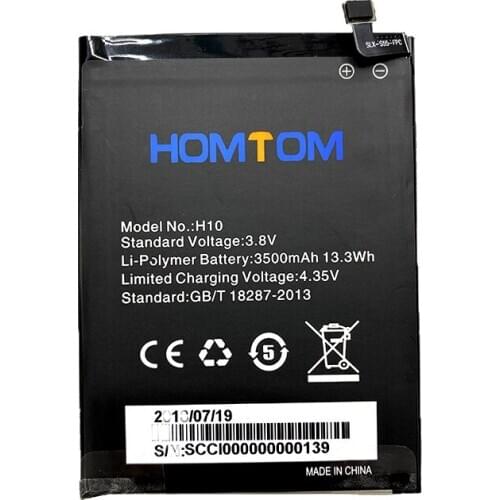 100% Original 3500mAh H10 Battery For HOMTOM H10 Mobile Phone In Stock Latest Production High Quality Battery+Tracking Number