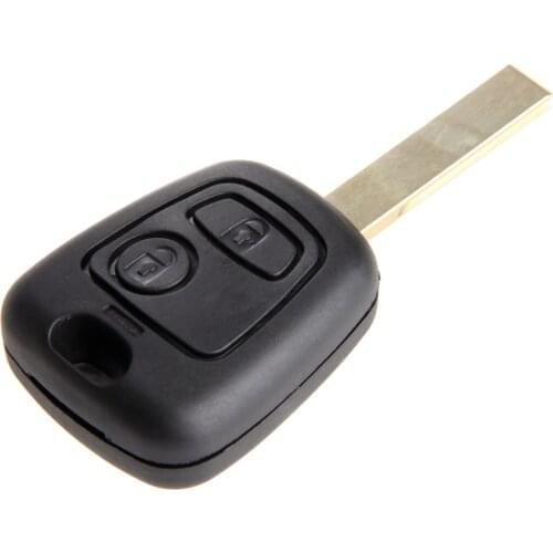 2 Buttons Replacement Key Shell Uncut Blade Car Remote Blank Key Fob Case Covers For Peugeot 107 207 307 407 607 1007 C2