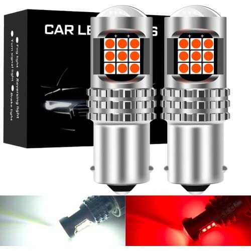 2PCS BA15S P21W 1156 7506 LED Bulbs 3030 24SMD LED Bulb Car Brake Lights Reverse Lamp for Toyota Hyundai Kia Lexus Mazda Nissan