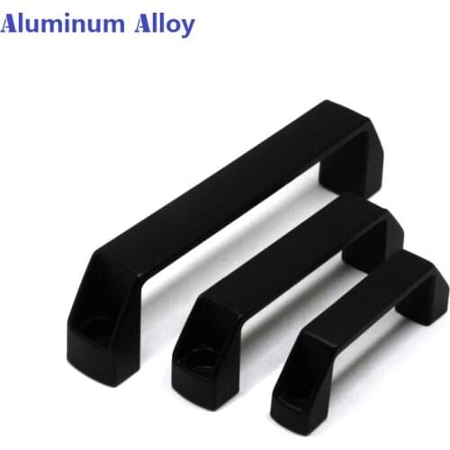 2PCS Black Aluminum Alloy Door Handle Cabinet Door Pull Handles For Aluminum Extrusion Profile 2020/3030/4040 Series