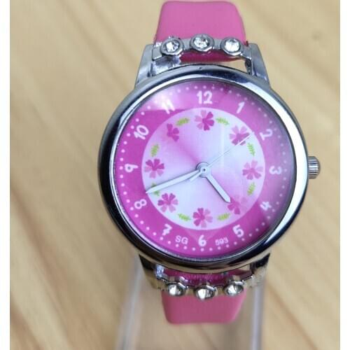 5 Color Flower Pattern Quartz Watch for Girls Dress Leather Ladies Watch Student Birthday Gift Clock Relogio Feminino Saati