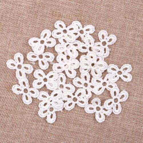 50pcsWhite Lace Trim Applique Sewing DIY Craft Lace For Festival/Wedding/Party/Decoration DIY Handmande Accessories