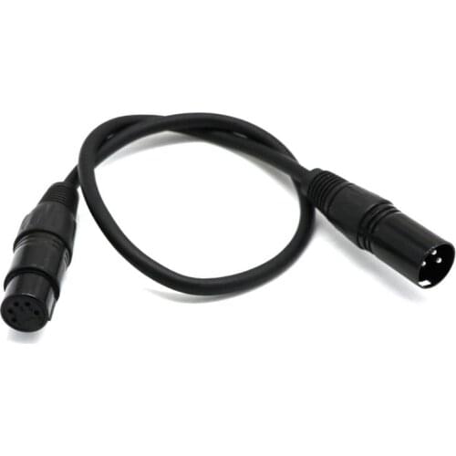 5Pin Female To 3Pin XLR Male DMX Adapter Cable Lead Lighting Accessory