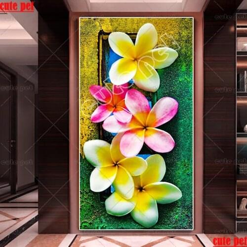 DIY Diamond Painting Burmese Gardenia Full Diamond Embroidery Pattern Rhinestones large Needlework DIY Mosaic decor Cross Stitch