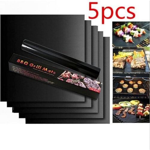 1/5/10pcs Non Stick BBQ Grill Baking Mats 40*33cm Grill Mat Heavy Duty BBQ Grill Mats Reusable Barbecue Grilling Accessories 5z