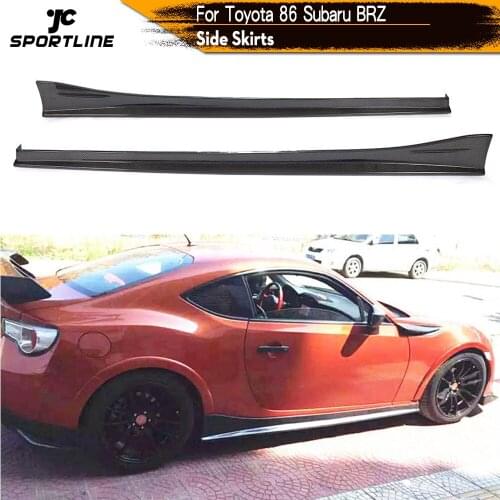 Carbon Fiber Side Skirts Extension Lip Car Body Kit Side Lip Splitters For Subaru BRZ Toyota FT86 GT86 Apron 2013 - 2020