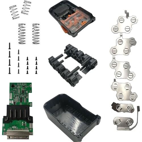 Dawupine Li-ion Battery Case Charging Protection Circuit Board Label Box For AEG RIDGID 18V 3.0Ah 9.0Ah LED Battery Indicator