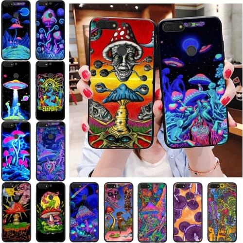 Weird Trippy Mushroom Psychedelic Art Phone Case For Huawei Honor 20 7X 7A 7C 8A 8C 8X 9X 9A 10i 20i 20S 20lite 6A 6C