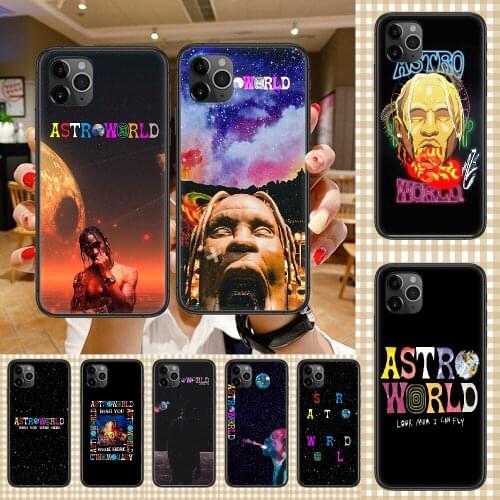 Travis Scott Astroworld Phone Case Cover Hull For iphone 5 5s se 2 6 6s 7 8 12 mini plus X XS XR 11 PRO MAX black trend bumper