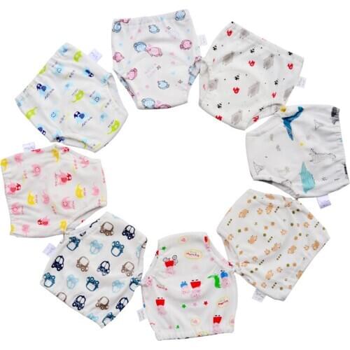 Baby training pants washable 6-layer gauze diaper pocket learning pants baby breathable diaper autumn and winter models
