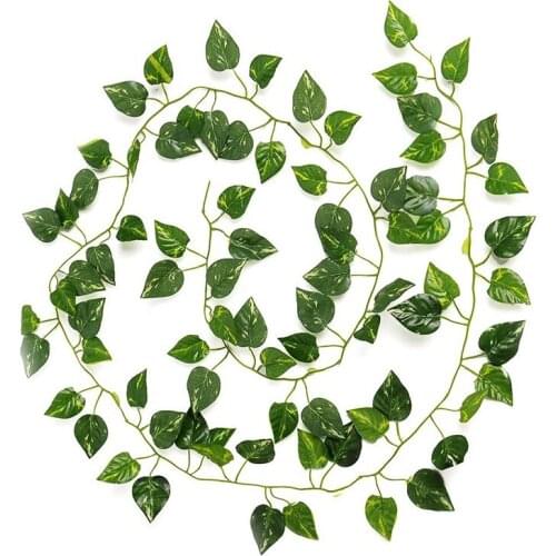 Home Decor Artificial Wall Hanging Plants Simulation Ivy Leaves Grape Vine Fake Green Leaves For Home Party Fake Plants