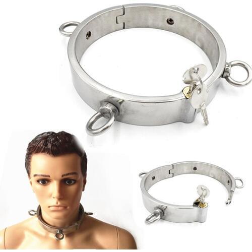 Restraints Stainless Steel Ears Collar Slave Fantasy Needle Sex Fetish Bondage Strap Sex Product BDSM Toys for Couples G7-6-114