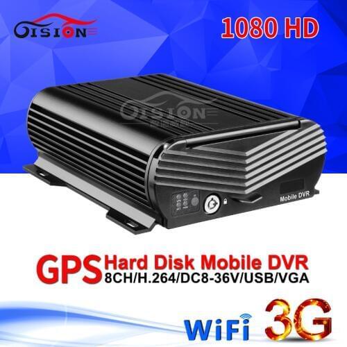 GISION 3G GPS WIFI AHD Mobile Dvr 8CH Video/Audio Input 1080N HDD Mdvr Remote Real Time Surveillance GPS Positioning Car Record