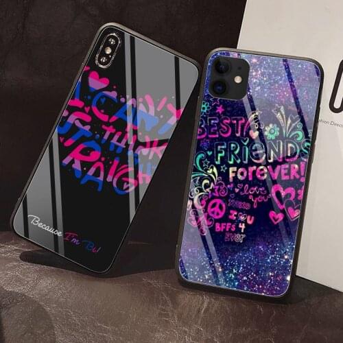 Cool text Phone Case Tempered Glass For iPhone 12 Pro Max Mini 11 Pro XR XS MAX 8 X 7 6S 6 Plus SE 2020 case