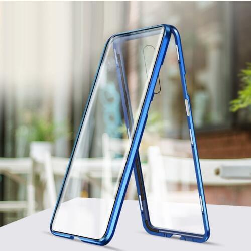 Metal Magnetic Case For Oneplus 6 ONE Plus 6t Magnet Adsorption Double Glass For Oneplus 7 7Pro Tempered Glass Double Sided cass