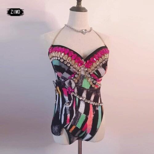 Multi-color Mesh Jacket Rhinestone Graffiti Bra Short Birthday Prom Party 2 Outfit Set Evening Women Dancer Stage Wear designer