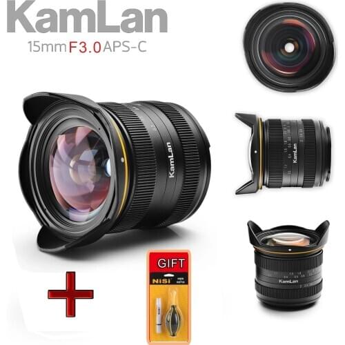 2020 NEW DSLR Kamlan 8mm F3.0 Fisheye Micro Single Half-frame Lens Wide-angle Manual Sony Canon M