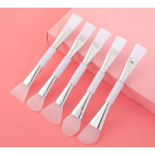 New Skin-care Makeup Brushes Cosmetic Beauty Tools Silica Gel Wool Fiber Blending Double-ended Plastic Facial Mask Brush