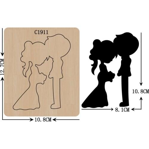 New Love boy girl Wooden die Scrapbooking C1911 Cutting Dies